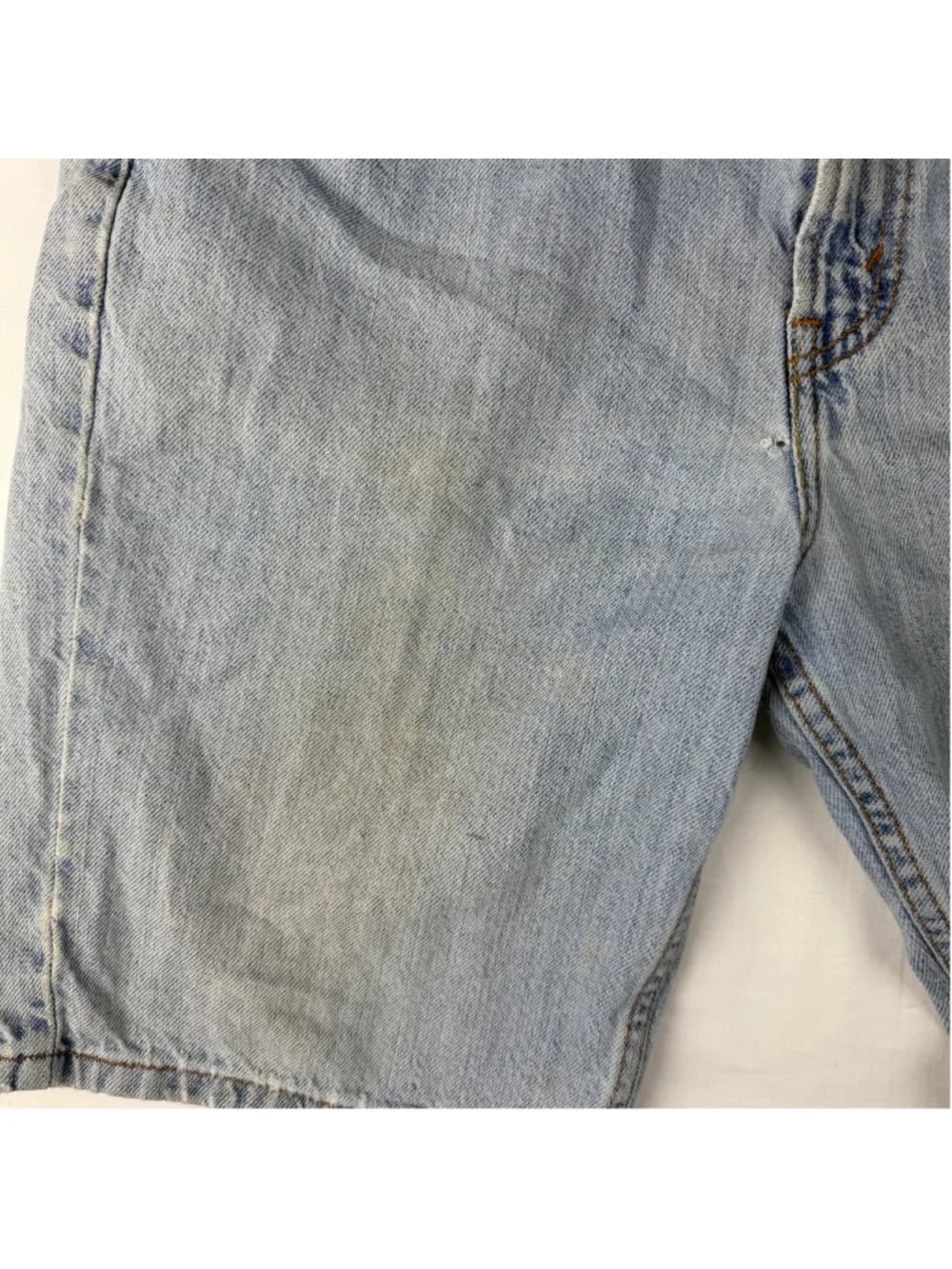 Levi's 505 Denim Short W33 Light Wash Distressed Cutoff Jort Grunge Mens Red Tab